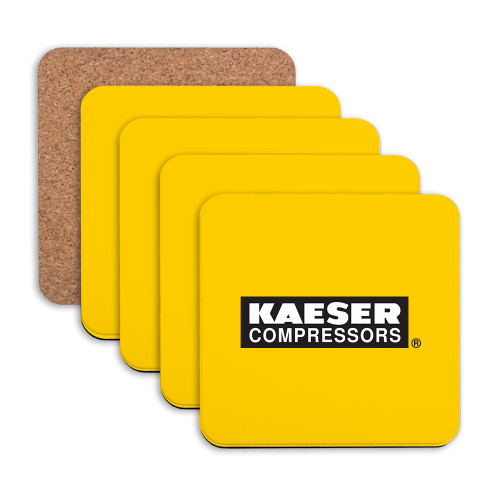 Hardboard Coaster w/Cork Backing 4/set-Kaeser Primary Mark