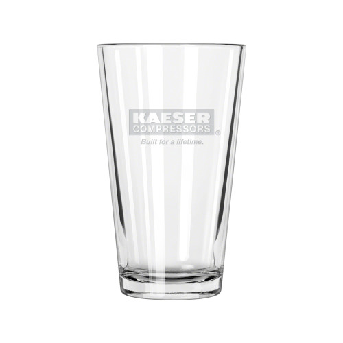 Libbey Glass 16oz-Kaeser w tagline Engraved