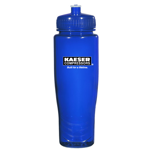 Spectrum Blue Sport Bottle 28oz-Kaeser w tagline
