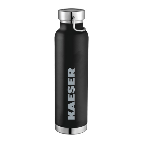 Thor Copper Vacuum Insulated Black Bottle 22oz-Kaeser Engraved