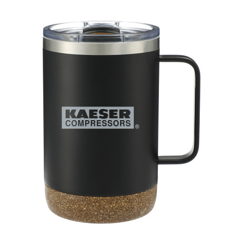Valhalla Vacuum Insulated Camp Black Mug 14oz-Kaeser Primary Mark Engraved
