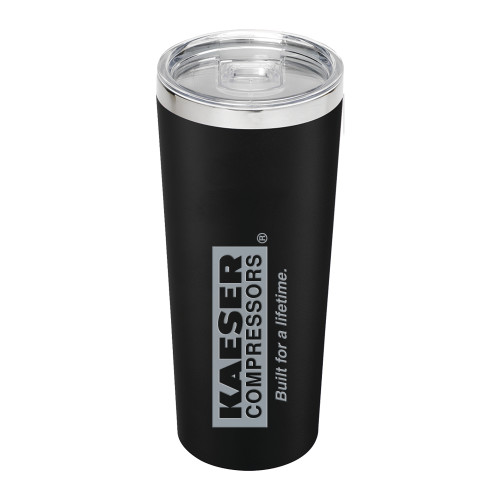 Thor Vacuum Insulated Black Tumbler 22oz-Kaeser w tagline Engraved
