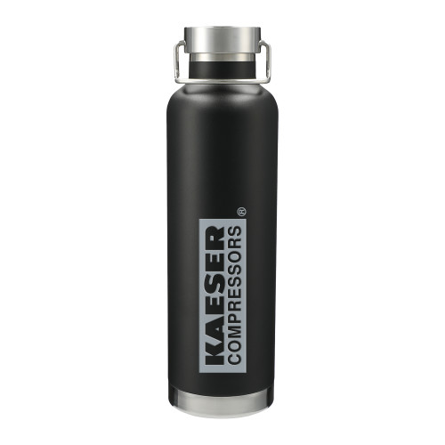 Thor Copper Vacuum Insulated Black Bottle 32oz-Kaeser Primary Mark Engraved