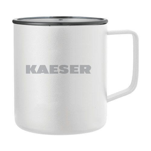 Rover Camp Vacuum Insulated White Mug 14oz-Kaeser Engraved