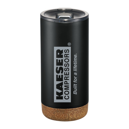 Valhalla Vacuum Insulated Black Tumbler 16oz-Kaeser w tagline Engraved