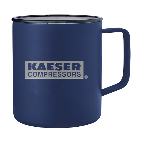 Rover Camp Vacuum Insulated Navy Mug 14oz-Kaeser Primary Mark Engraved