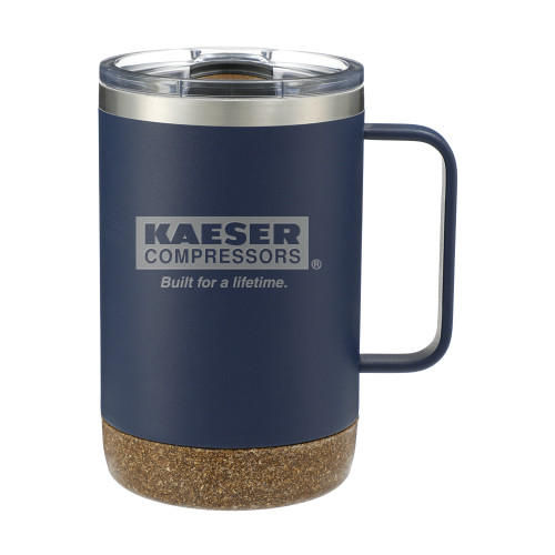 Valhalla Vacuum Insulated Camp Navy Mug 14oz-Kaeser w tagline Engraved