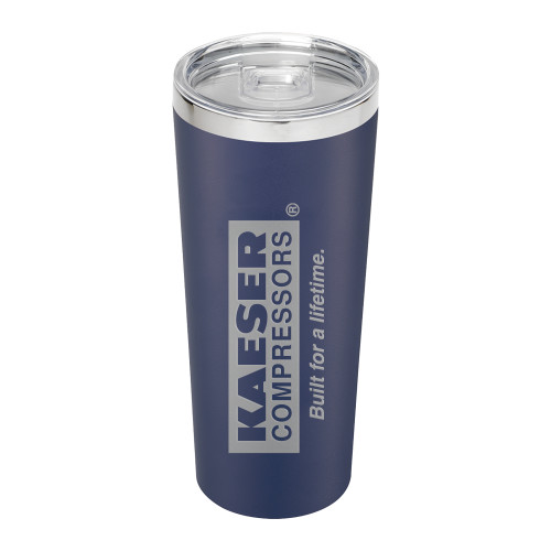Thor Vacuum Insulated Navy Tumbler 22oz-Kaeser w tagline Engraved