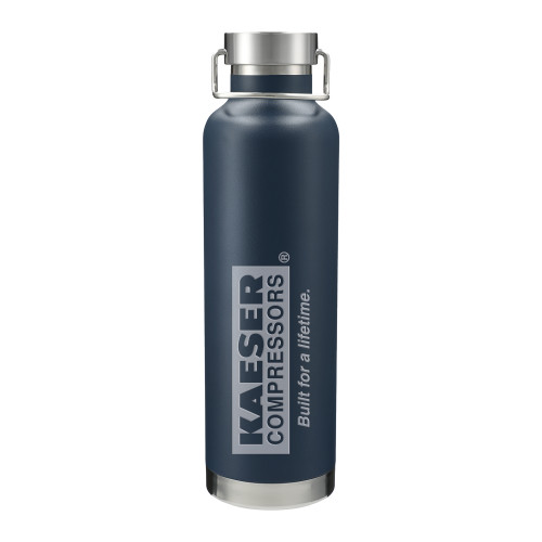 Thor Copper Vacuum Insulated Navy Bottle 32oz-Kaeser w tagline Engraved