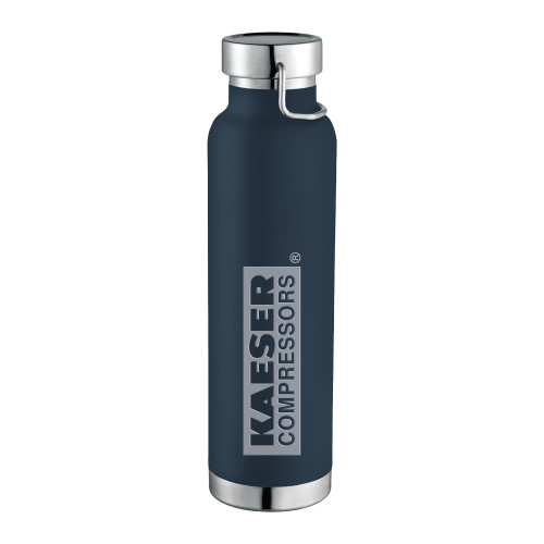 Thor Copper Vacuum Insulated Navy Bottle 22oz-Kaeser Primary Mark Engraved