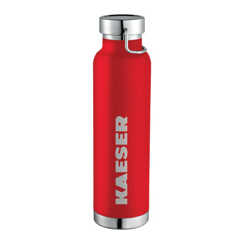 Thor Copper Vacuum Insulated Red Bottle 22oz-Kaeser Engraved