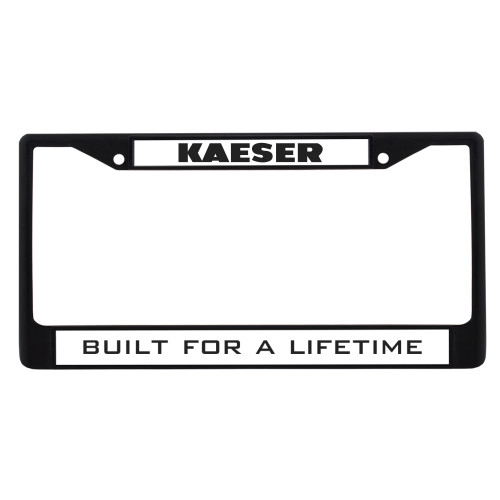 Metal License Plate Frame in Black-Kaeser