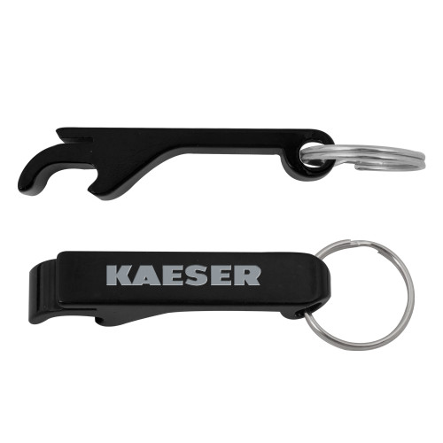 Aluminum Black Bottle Opener-Kaeser Engraved