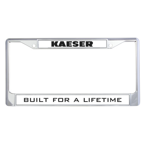 Metal License Plate Frame in Chrome-Kaeser