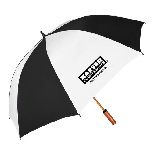 64 Inch Black/White Umbrella-Kaeser w tagline