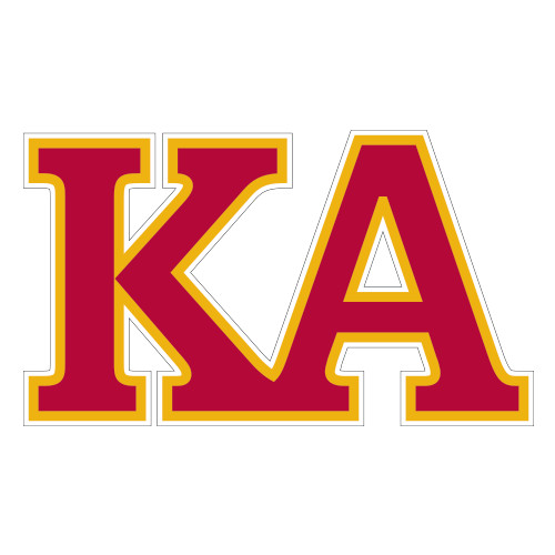 Kappa Alpha Large Decal-Two Color KA, 12 inches wide