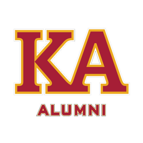 Kappa Alpha Alumni Decal-Two Color KA, 6 inches wide