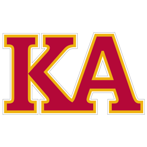 Kappa Alpha Extra Large Decal-Two Color KA, 18 inches wide