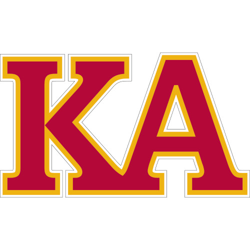 Kappa Alpha Super Large Decal-Two Color KA, 24 inches wide