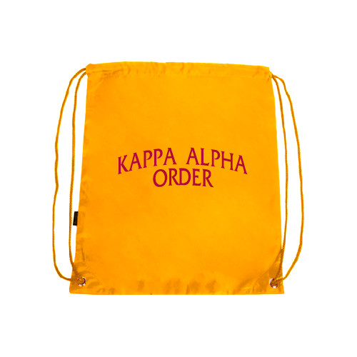  Gold Drawstring Backpack - Arched Kappa Alpha Order