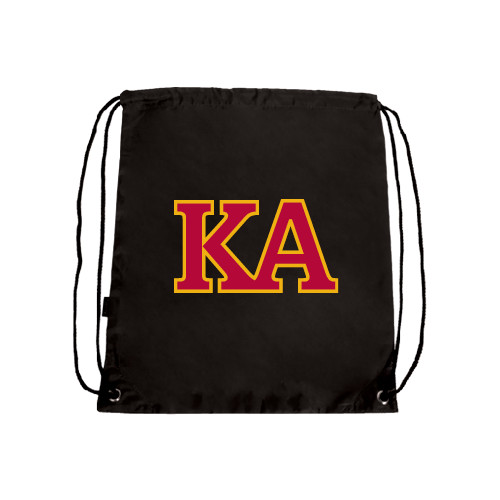  Black Drawstring Backpack - Two Color KA