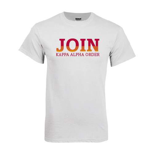 Kappa Alpha White T Shirt-Join Kappa Alpha Order