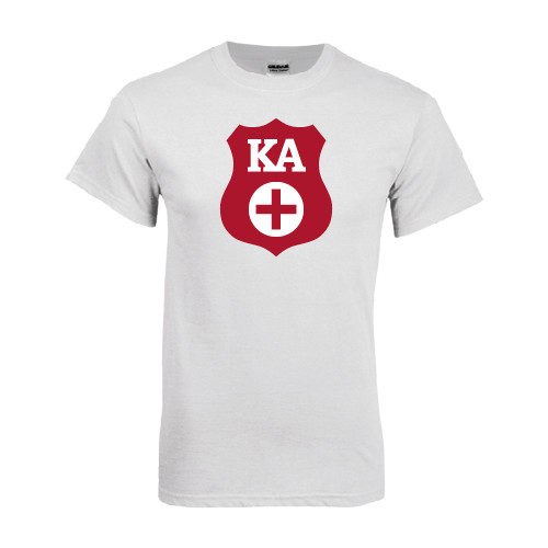 Kappa Alpha White T Shirt-KA Shield