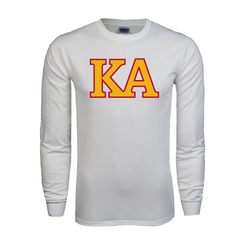 Kappa Alpha White Long Sleeve T Shirt-Two Color KA