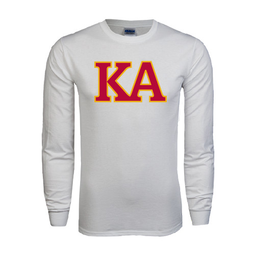 Kappa Alpha White Long Sleeve T Shirt-Two Color KA