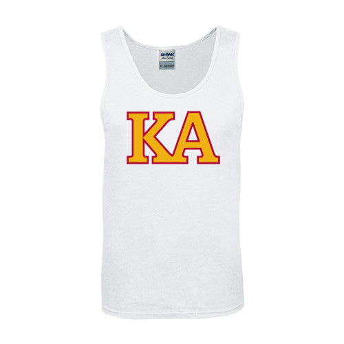 Kappa Alpha White Tank Top-Two Color KA