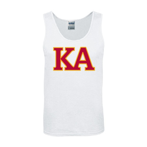 Kappa Alpha White Tank Top-Two Color KA
