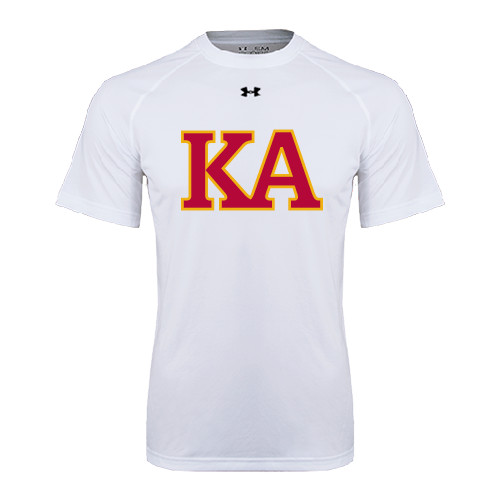 Kappa Alpha Under Armour White Tech Tee-Two Color KA
