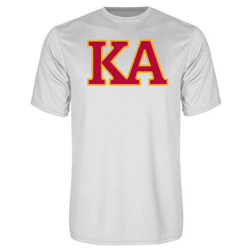 Kappa Alpha White Performance Tee-Two Color KA