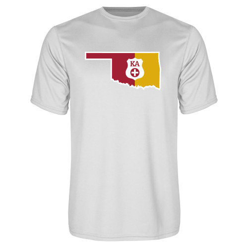  White Performance Tee - Oklahoma
