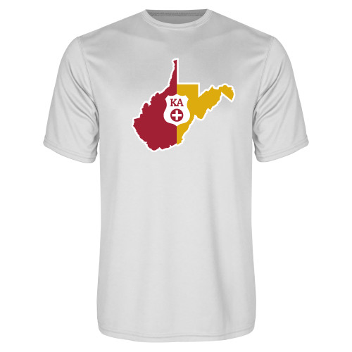 White Performance Tee - West Virginia