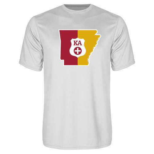 White Performance Tee - Arkansas