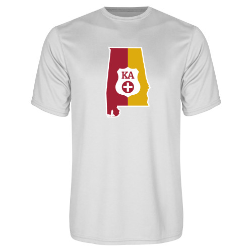  White Performance Tee - Alabama