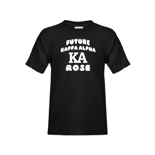 Kappa Alpha Youth Black T Shirt-Future Kappa Alpha Rose