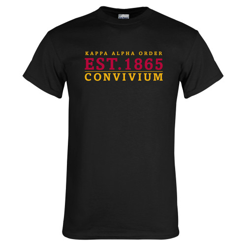 Kappa Alpha Black T Shirt-Convivium