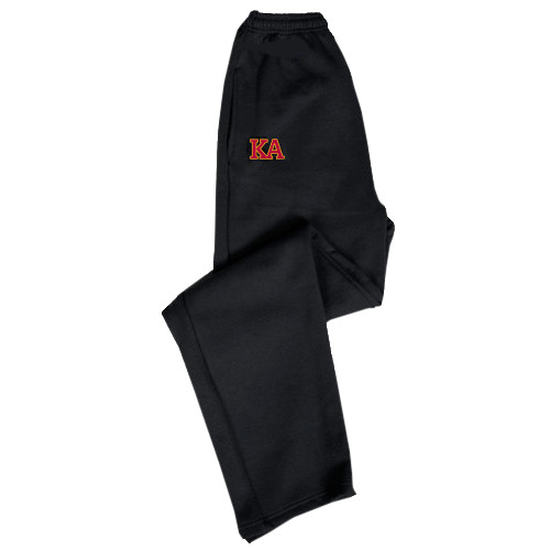 Kappa Alpha Black Fleece Open Bottom Pant-Two Color KA