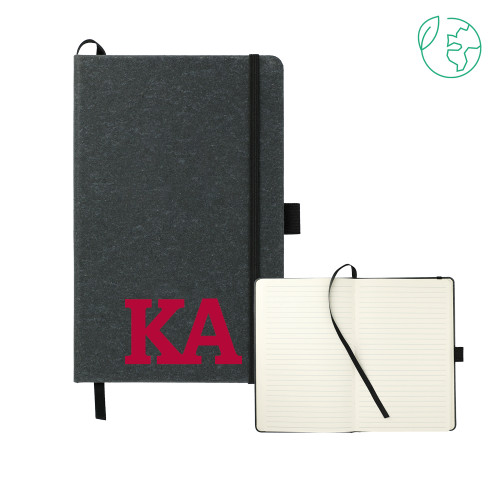  5.5 x 8.5 Black FSC Mix Recycled Leather Bound Journal - KA