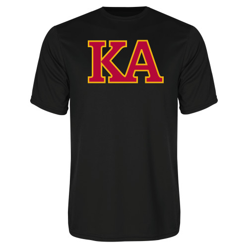 Kappa Alpha Black Performance Tee-Two Color KA