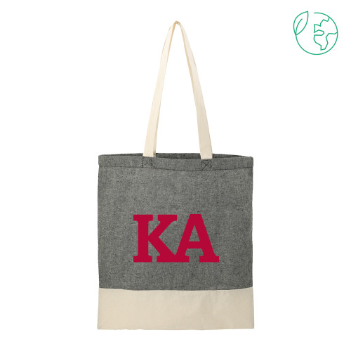  Split Recycled Black Cotton Twill Convention Tote - KA