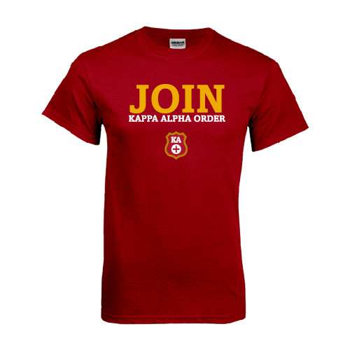 Kappa Alpha Cardinal T Shirt-Stacked Join Kappa Alpha Order