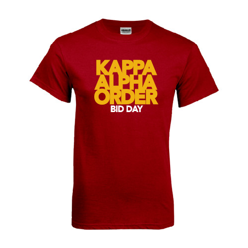Kappa Alpha Cardinal T Shirt-Bid Day Block Type