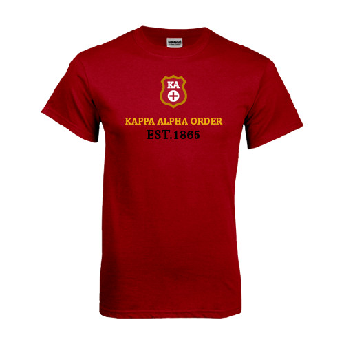 Kappa Alpha Cardinal T Shirt-Stacked Kappa Alpha Order Est. 1865