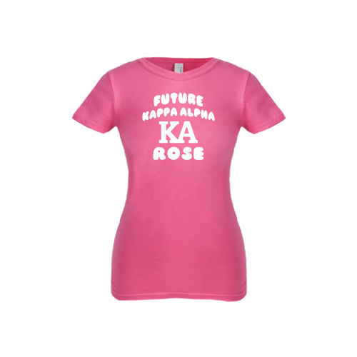 Kappa Alpha Next Level Girls Fuchsia Fashion Fit T Shirt-Future Kappa Alpha Rose