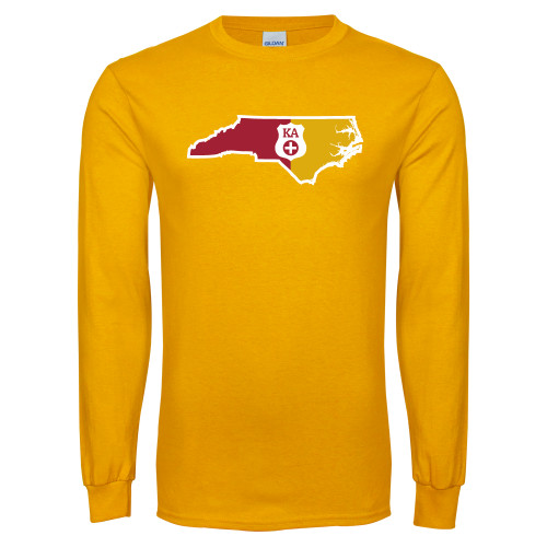  Gold Long Sleeve T Shirt - North Carolina
