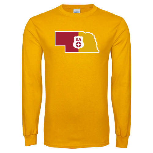  Gold Long Sleeve T Shirt - Nebraska