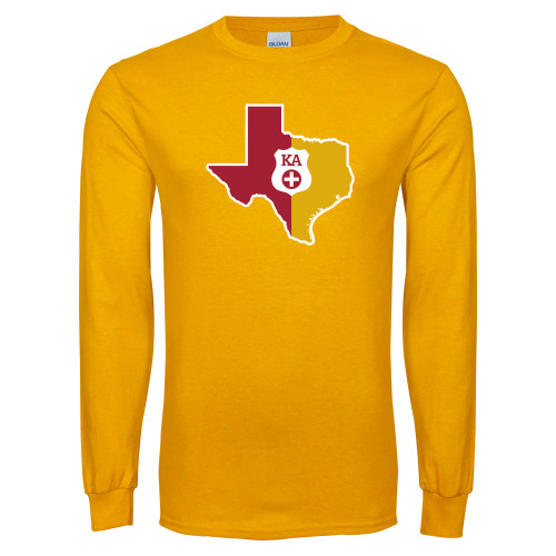  Gold Long Sleeve T Shirt - Texas